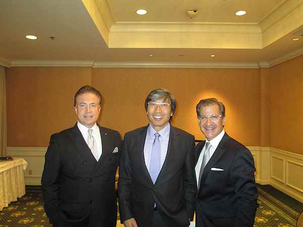 Frank Mottek with billionaire businessman and philanthropist Dr. Patrick SoonShiong MD and Matt Toledo Publisher of the LA Business Journal 2013